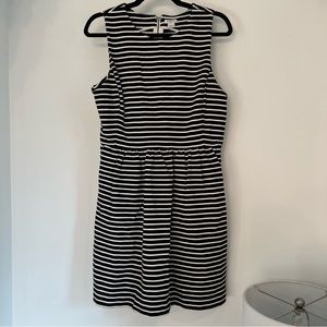 Black and white striped J.Crew dress size L
